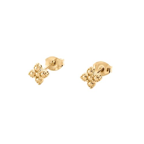 Boucles d'Oreilles Femme Puces Agatha BELOVED Métal Dorée 02390570-157-TU