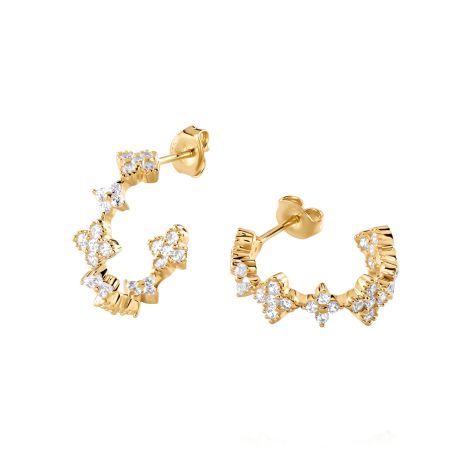 Boucles d'oreilles femme créoles agatha beloved argent dorée 02390567-137-tu – boucles d'oreilles tendances
