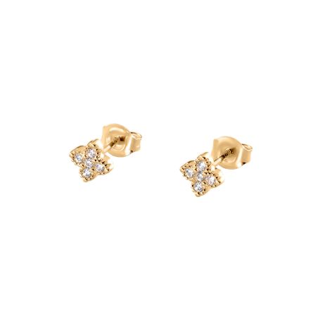 Boucles d'oreilles femme puces agatha beloved argent dorée 02390565-137-tu – puces d'oreilles