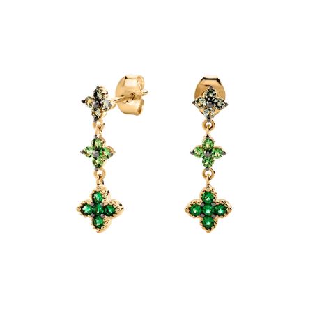 Boucles d'oreilles femme pendantes agatha beloved métal vert 02390564-658-tu – pendantes