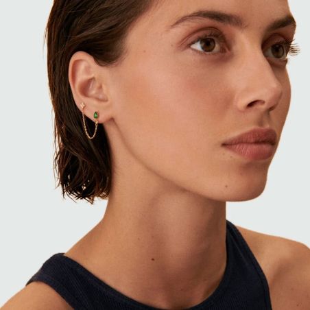 Boucles d'oreilles femme a l'unité agatha mix &amp; match métal vert 02390281-658-tu – boucles d'oreilles femme fantaisies