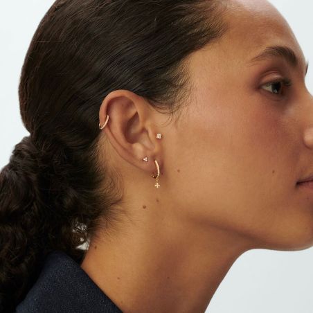 Boucles d'Oreilles Femme A l'Unité Agatha MIX & MATCH Argent Dorée 02390057-137-TU