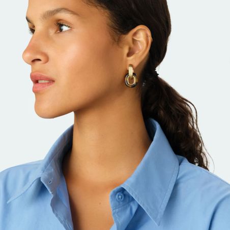 Boucles d'Oreilles Femme Créoles Agatha PALAIS ROYAL Métal Dorée 02380820-173-TU