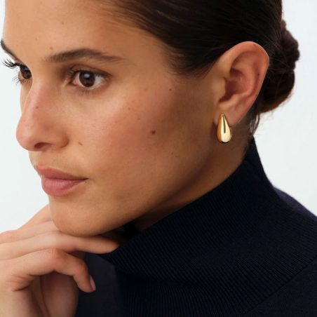 Boucles d'oreilles femme créoles agatha danae métal dorée 02380763-157-tu – boucles d'oreilles tendances