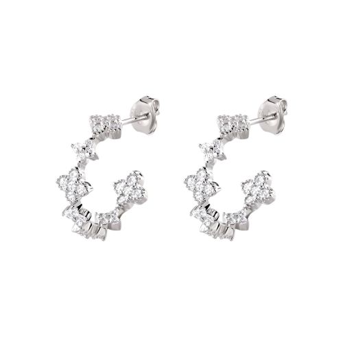 Boucles d'Oreilles Femme Créoles Agatha BELOVED Argent Argentée 02321335-136-TU