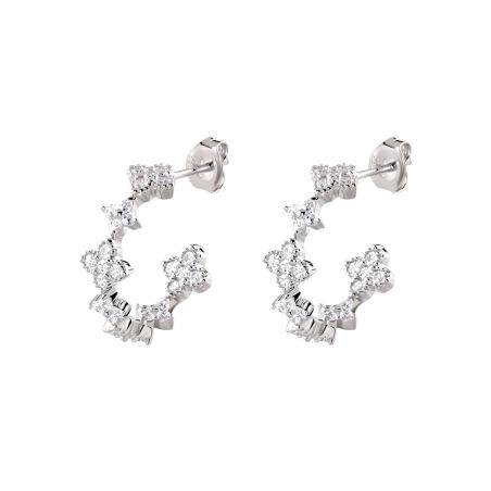 Boucles d'oreilles femme créoles agatha beloved argent argentée 02321335-136-tu – boucles d'oreilles tendances