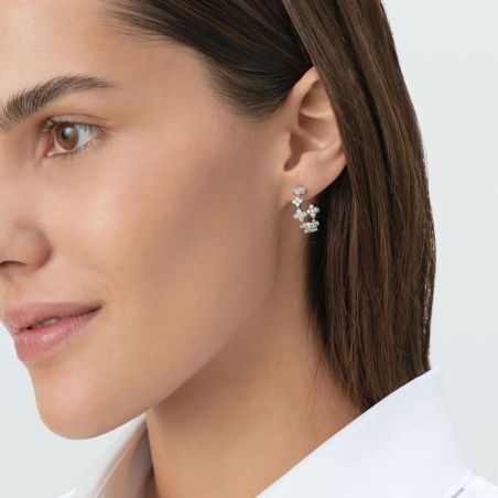 Boucles d'Oreilles Femme Créoles Agatha BELOVED Argent Argentée 02321335-136-TU