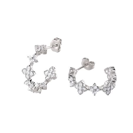 Boucles d'oreilles femme créoles agatha beloved argent argentée 02321335-136-tu – boucles d'oreilles tendances