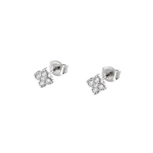 Boucles d'Oreilles Femme Puces Agatha BELOVED Argent Argentée 02321333-136-TU