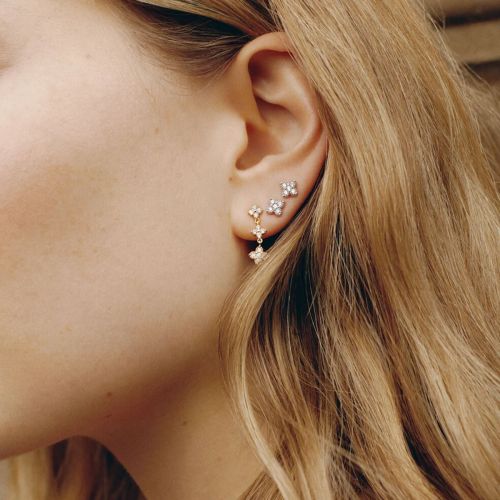 Boucles d'Oreilles Femme Puces Agatha BELOVED Argent Argentée 02321333-136-TU
