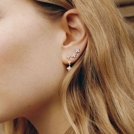 Boucles d'Oreilles Femme Puces Agatha BELOVED Argent Argentée 02321333-136-TU