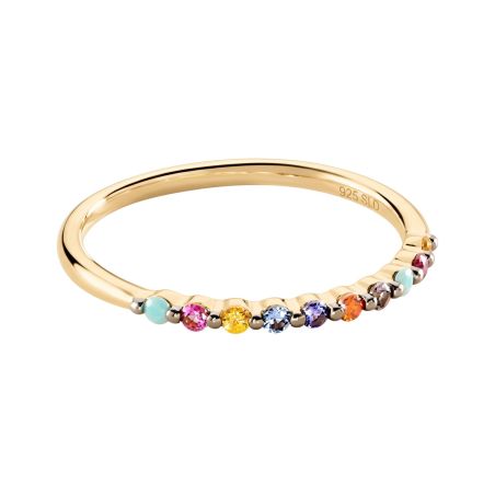 Bague femme fine agatha beloved métal multicolore 02240466-256 – bagues fantaisie femme