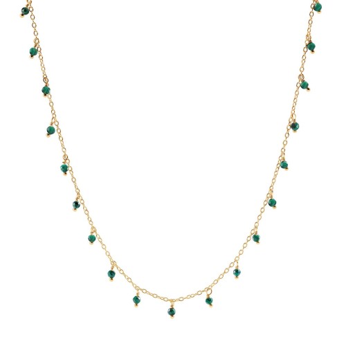 Collier Femme Court Agatha ALMA Argent Vert 02680494-297-TU