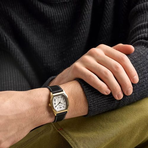 Montre Femme Quartz Fossil Harlow Cuir Noir FS6215