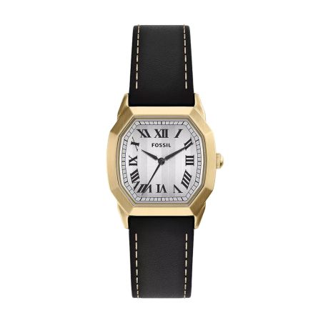 Montre femme quartz fossil harlow cuir noir fs6215 – montres tendances