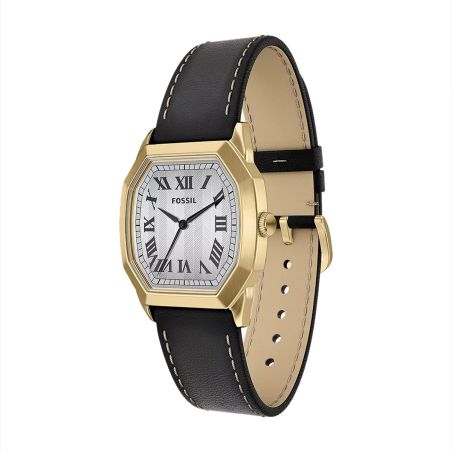Montre femme quartz fossil harlow cuir noir fs6215 – montres tendances