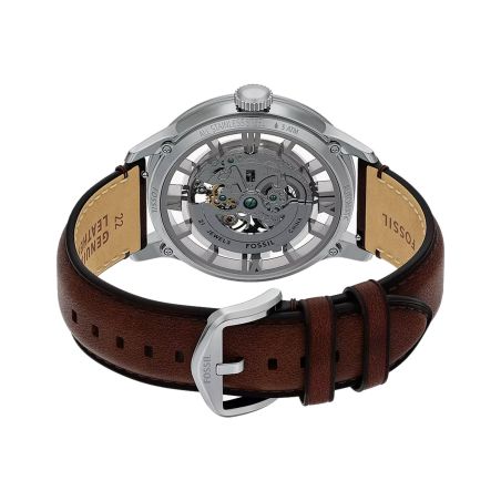 Montre homme automatique fossil townsman cuir marron me3270 – montres tendances