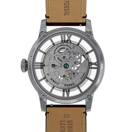 Montre homme automatique fossil townsman cuir marron me3270 – montres tendances