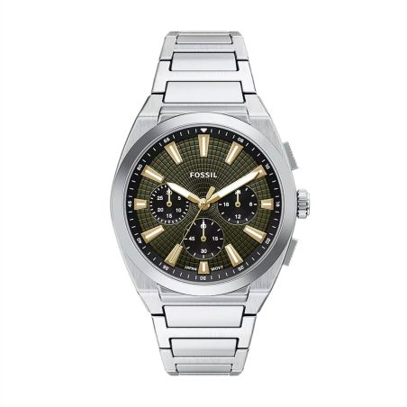 Montre homme chronographe fossil everett acier argenté fs6183 – montres tendances