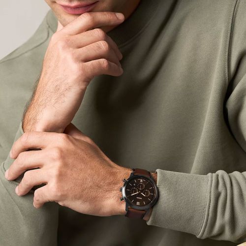 Montre Homme Chronographe Fossil Neutra Cuir Marron FS6163