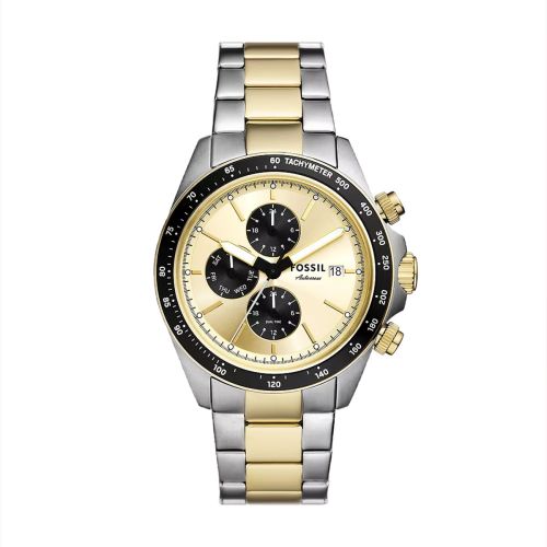 Montre Homme Multifonction Fossil Autocross Acier Bicolore FS6126