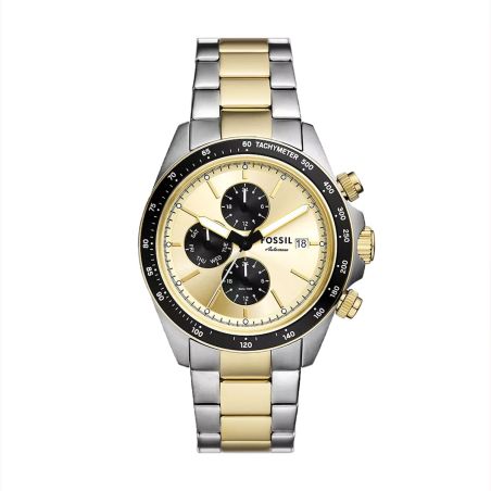 Montre homme multifonction fossil autocross acier bicolore fs6126 – montres tendances