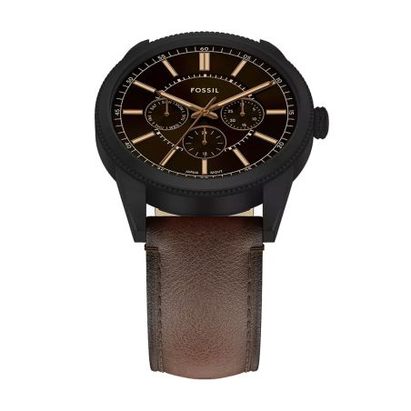 Montre homme multifonction fossil pearson cuir marron fs6138 – montres tendances