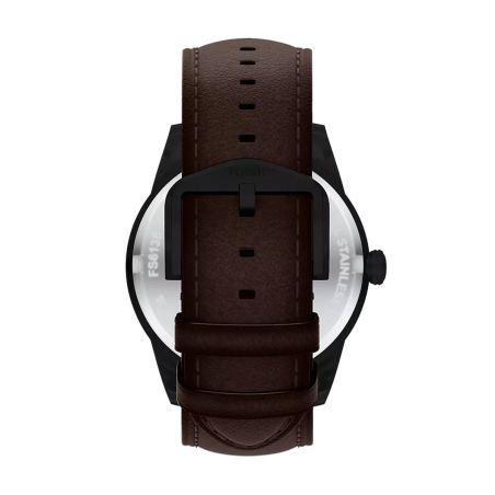 Montre homme multifonction fossil pearson cuir marron fs6138 – montres tendances
