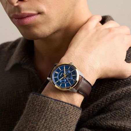 Montre Homme Multifonction Fossil Pearson Cuir Marron FS6195