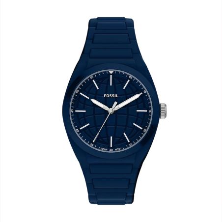 Montre homme quartz fossil everett silicone bleu fs6177 – montres tendances