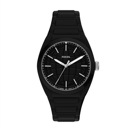 Montre homme quartz fossil everett silicone noir fs6175 – montres tendances