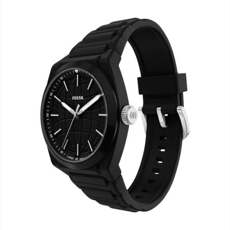 Montre homme quartz fossil everett silicone noir fs6175 – montres tendances
