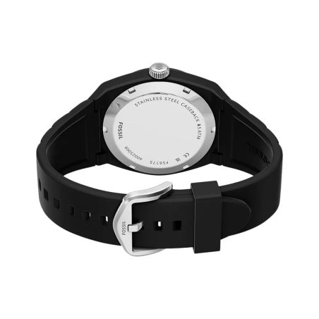 Montre homme quartz fossil everett silicone noir fs6175 – montres tendances