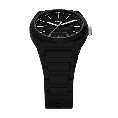 Montre homme quartz fossil everett silicone noir fs6175 – montres tendances