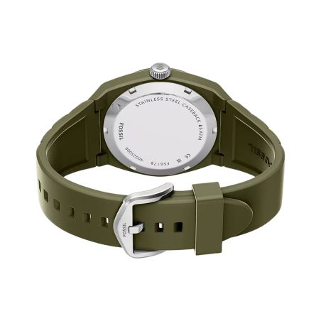 Montre homme quartz fossil everett silicone vert fs6178 – montres tendances