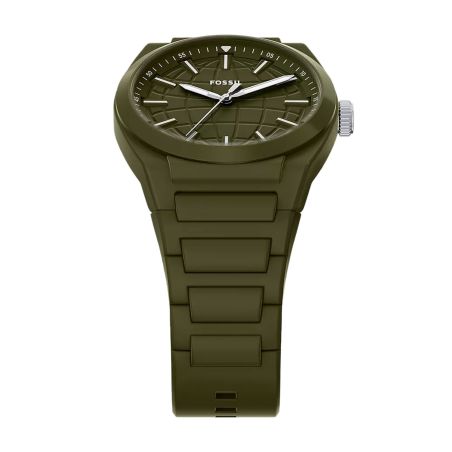 Montre homme quartz fossil everett silicone vert fs6178 – montres tendances