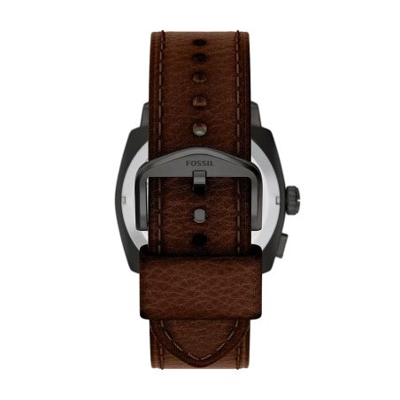 Montre homme quartz fossil machine big tic cuir marron fs6165 – montres tendances