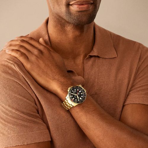 Montre Homme Quartz Fossil Machine Cuir Marron FS5900
