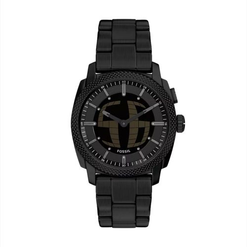 Montre Homme Quartz Fossil Machine Big Tic Acier Noir FS6156