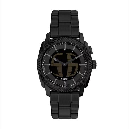 Montre homme quartz fossil machine big tic acier noir fs6156 – montres tendances