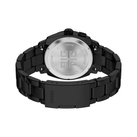 Montre homme quartz fossil machine big tic acier noir fs6156 – montres tendances