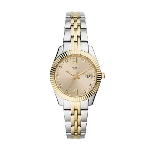 Montre Femme Quartz Fossil Scarlette Acier Bicolore ES4949