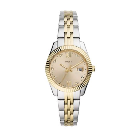 Montre femme quartz fossil scarlette acier bicolore es4949 – montre femme chic et tendance