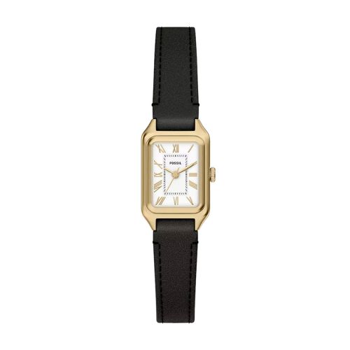 Montre Femme Quartz Fossil Raquel Mini Cuir Noir ES5470