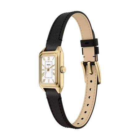 Montre femme quartz fossil raquel mini cuir noir es5470 – montre femme chic et tendance