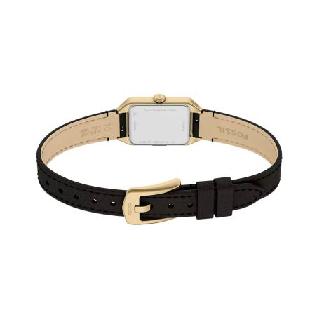 Montre femme quartz fossil raquel mini cuir noir es5470 – montre femme chic et tendance