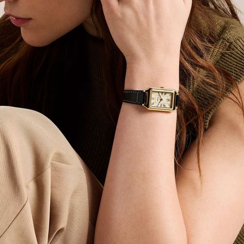 Montre Femme Quartz Fossil Raquel Cuir Noir ES5505