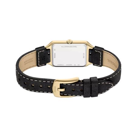 Montre femme quartz fossil raquel cuir noir es5505 – montre femme chic et tendance