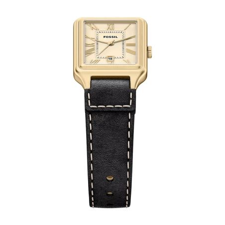 Montre femme quartz fossil raquel cuir noir es5505 – montre femme chic et tendance