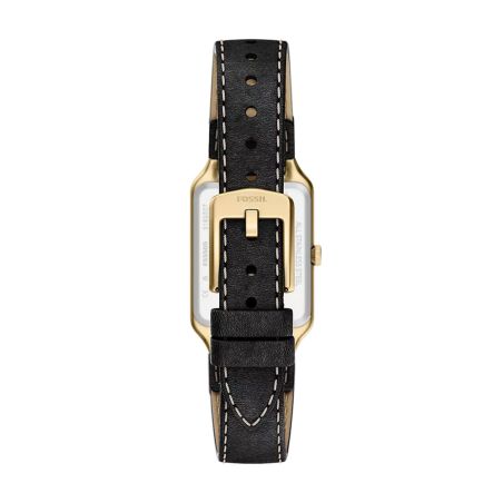 Montre femme quartz fossil raquel cuir noir es5505 – montre femme chic et tendance